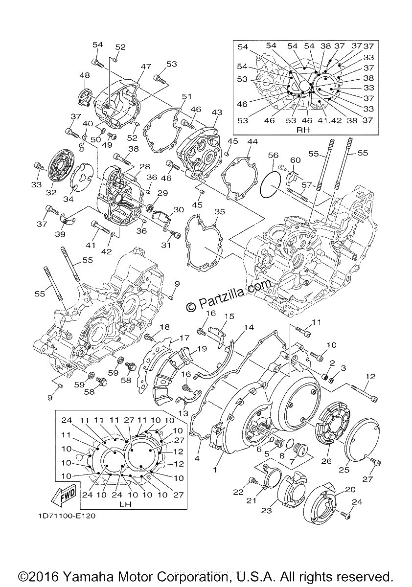 Diagrama de CRANKCASE COVER 1