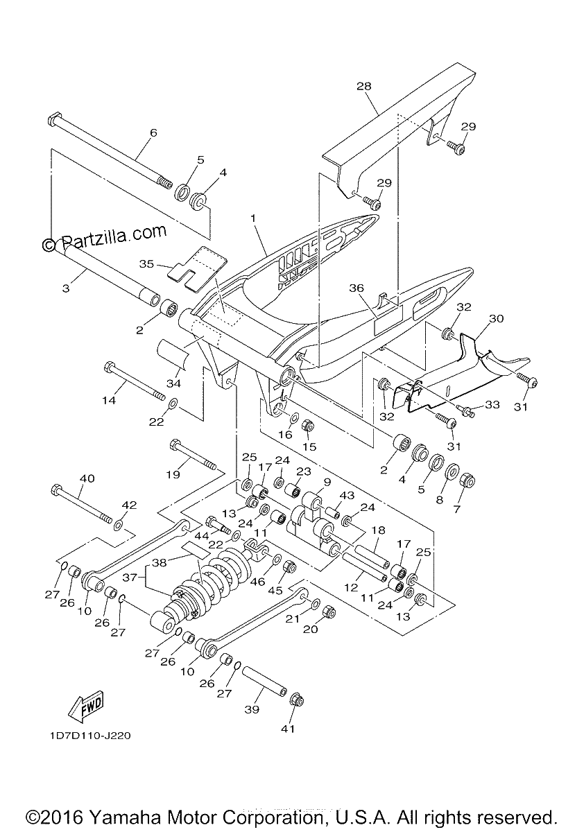 Diagrama de REAR ARM SUSPENSION