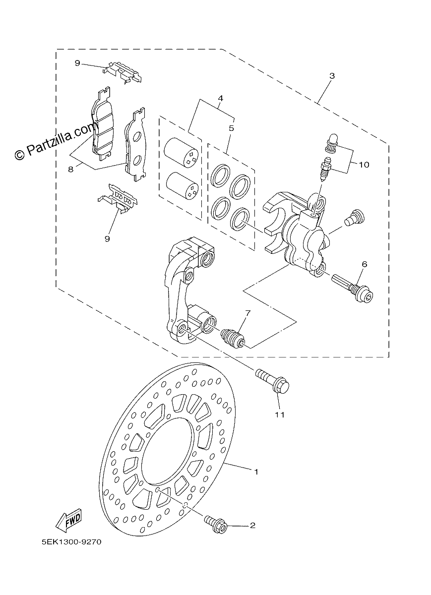 Diagrama de FRONT BRAKE CALIPER