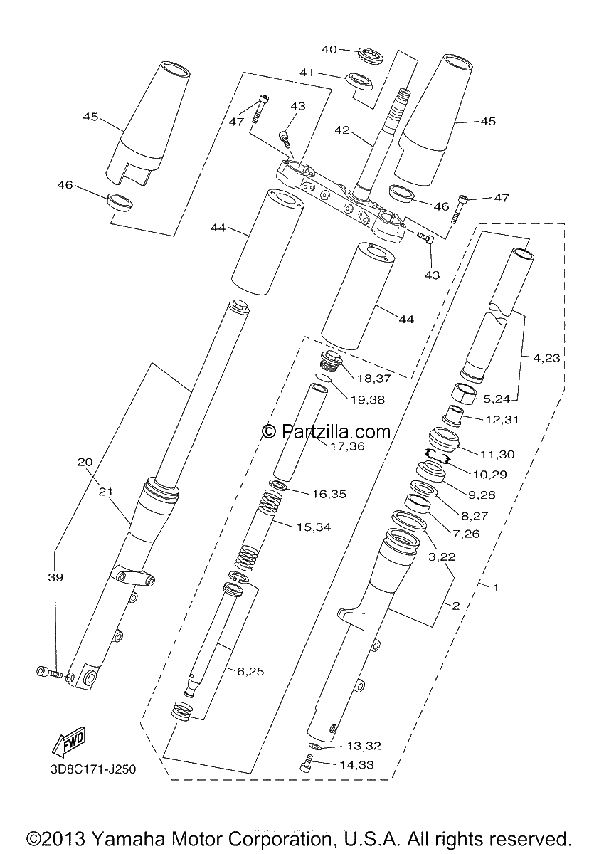 Diagrama de FRONT FORK