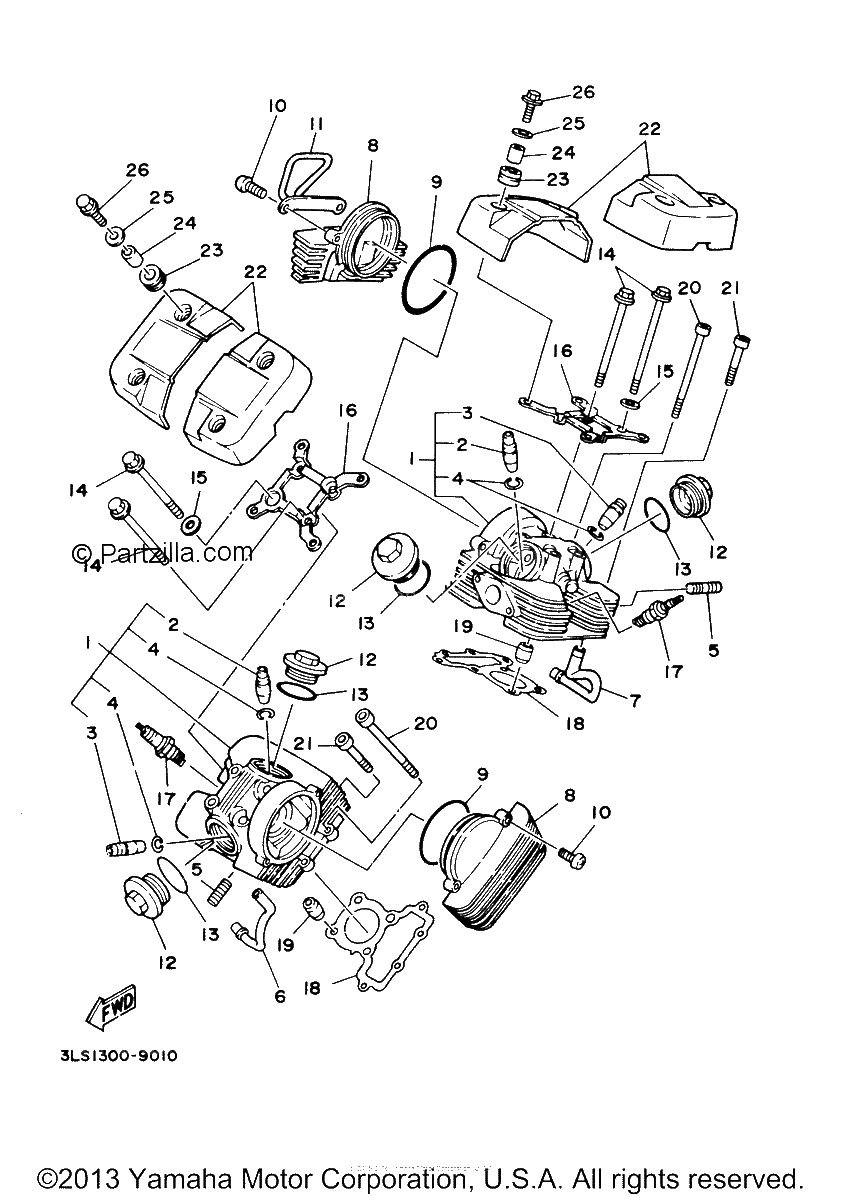 Diagrama de CYLINDER HEAD