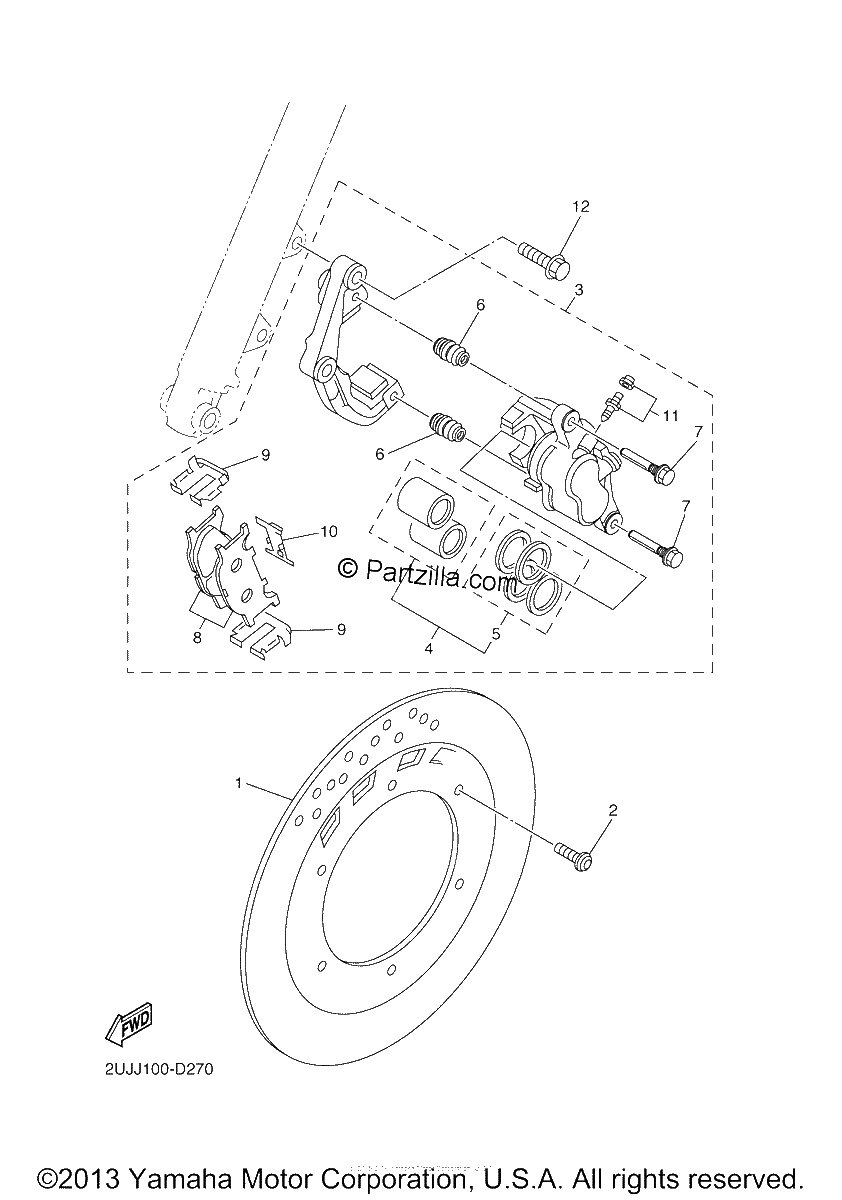 Diagrama de FRONT BRAKE CALIPER