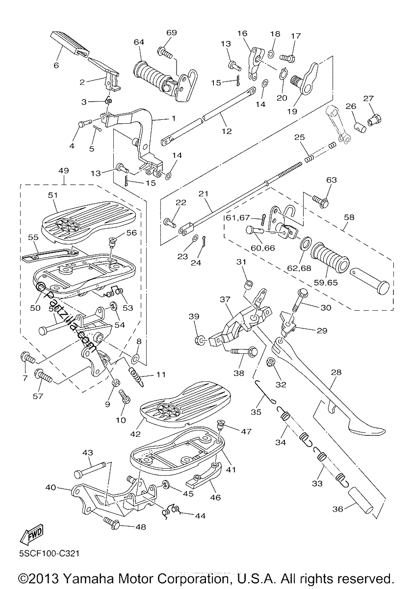 Diagrama de STAND FOOTREST