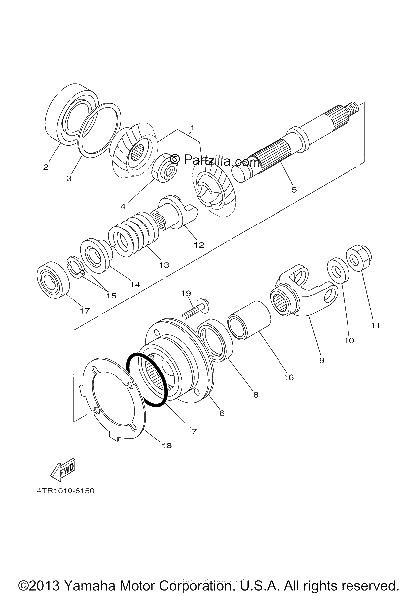 Diagrama de MIDDLE DRIVE GEAR