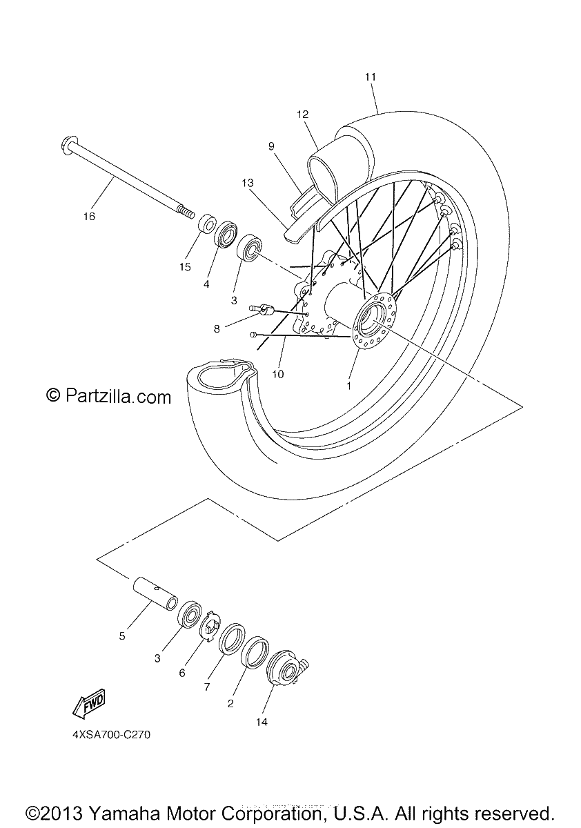 Diagrama de FRONT WHEEL
