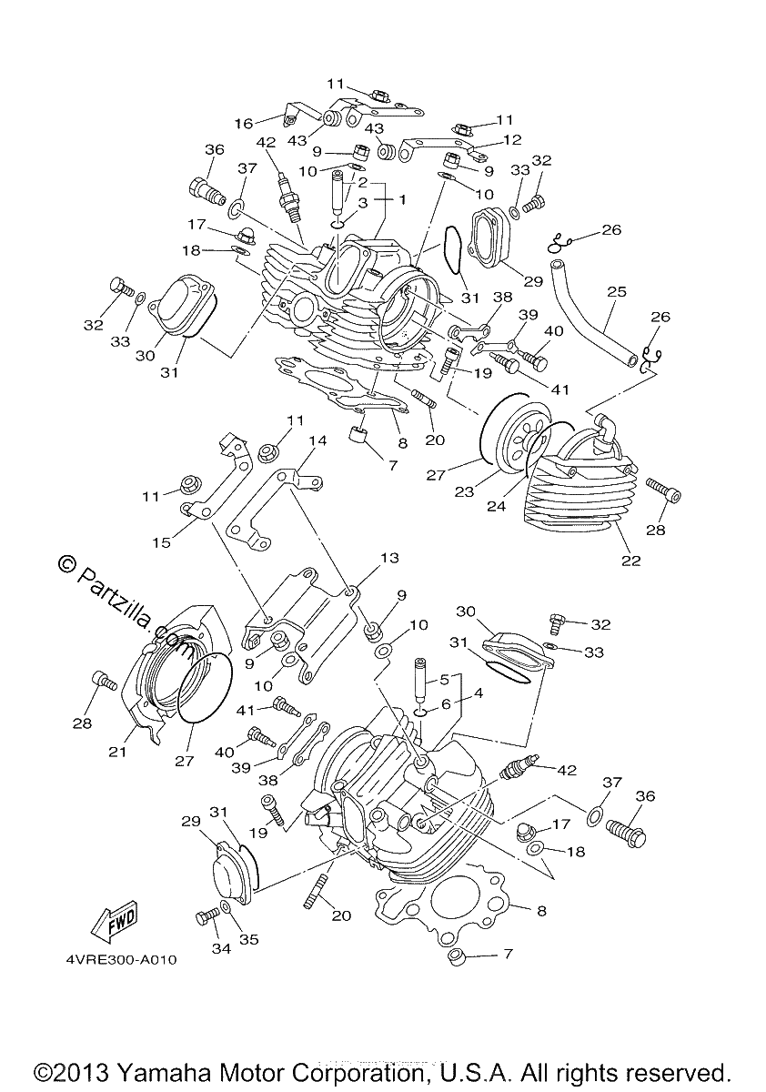 Diagrama de CYLINDER HEAD
