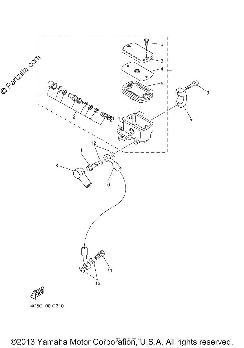 Diagrama de FRONT MASTER CYLINDER