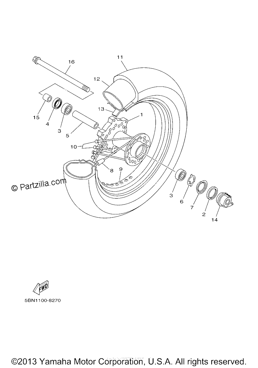 Diagrama de FRONT WHEEL
