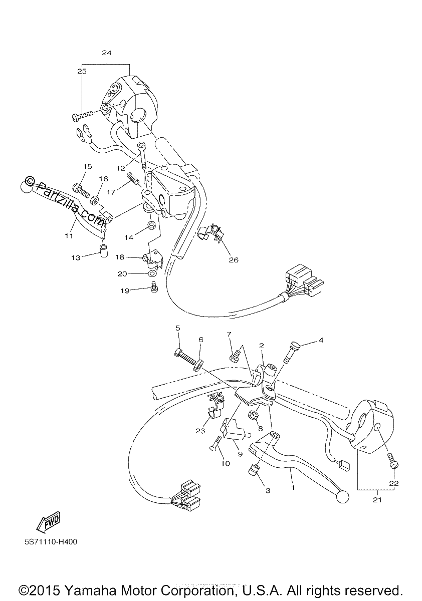 Diagrama de HANDLE SWITCH LEVER