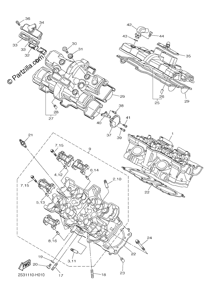 Diagrama de CYLINDER HEAD