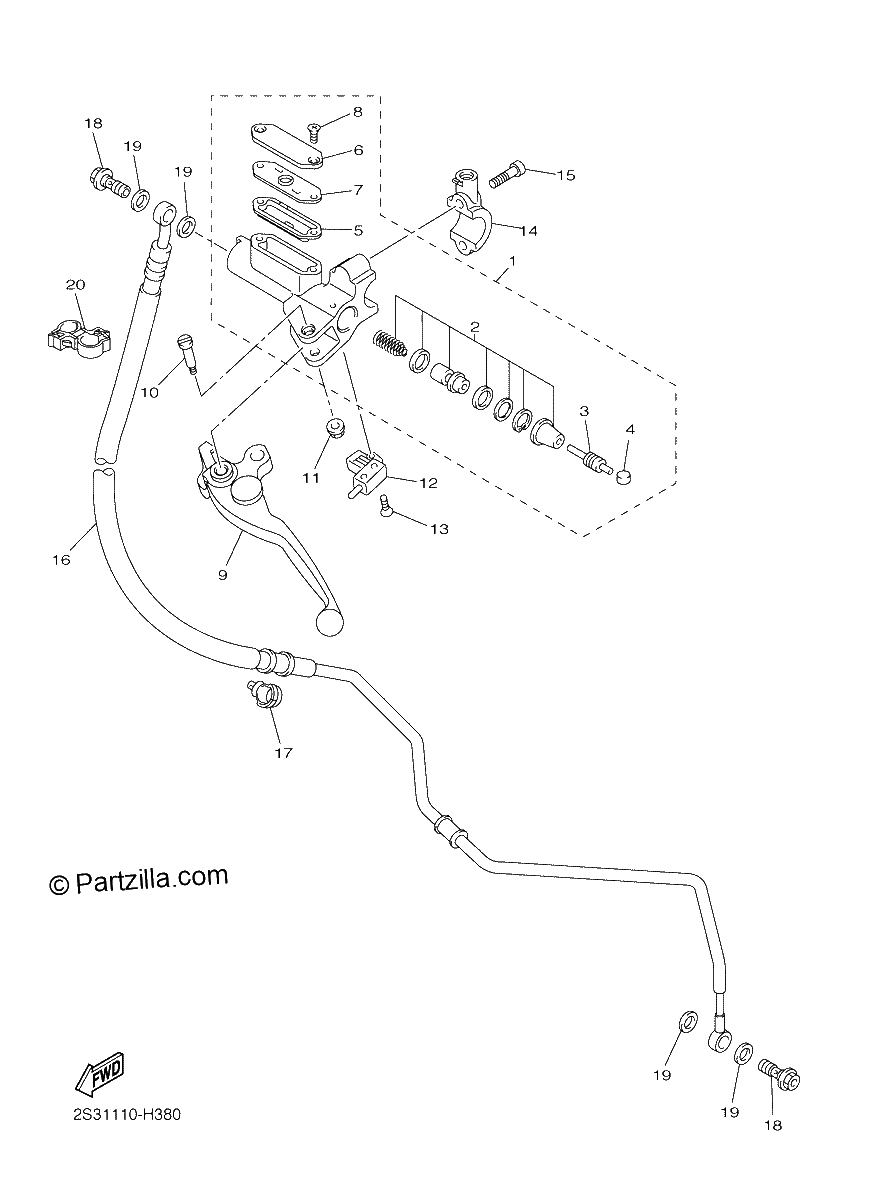 Diagrama de FRONT MASTER CYLINDER 2