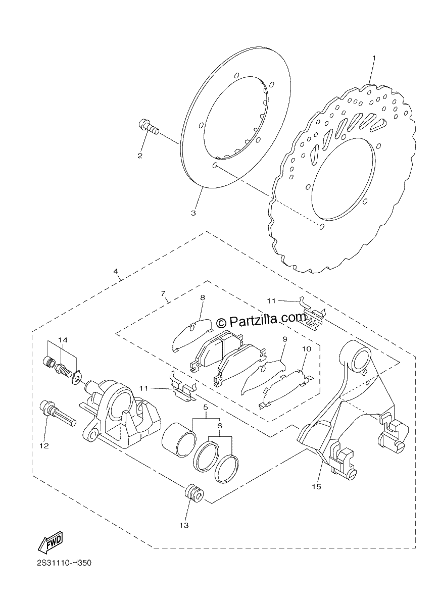 Diagrama de REAR BRAKE
