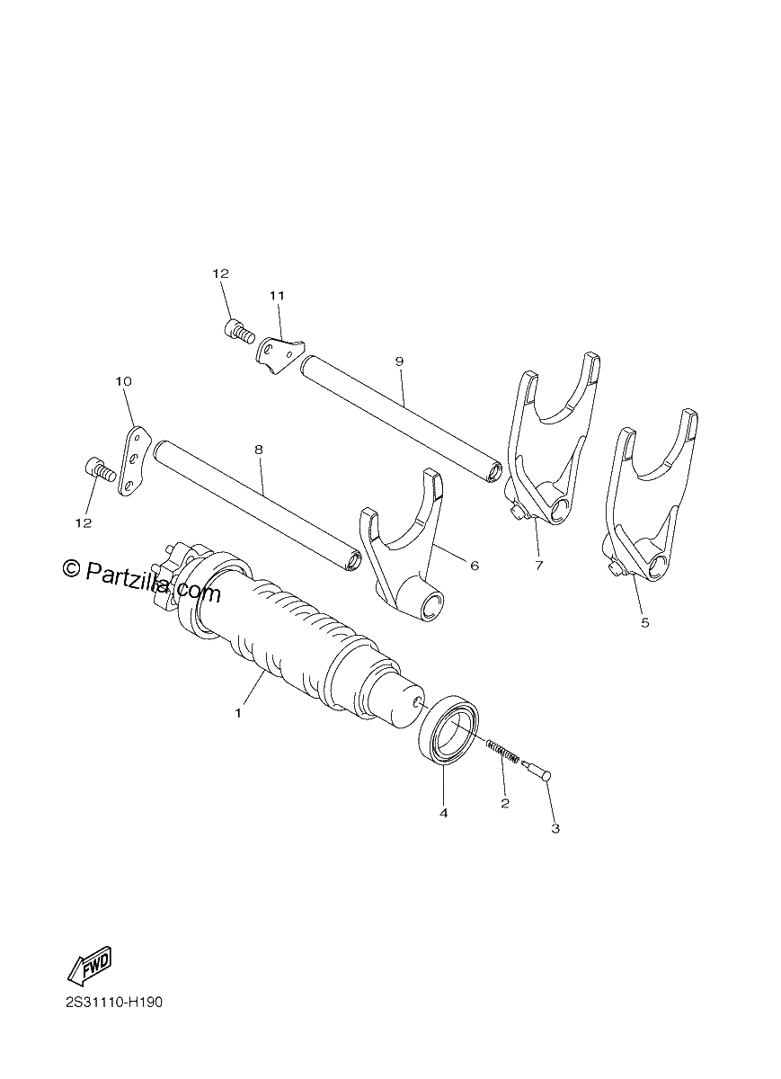 Diagrama de SHIFT CAM FORK
