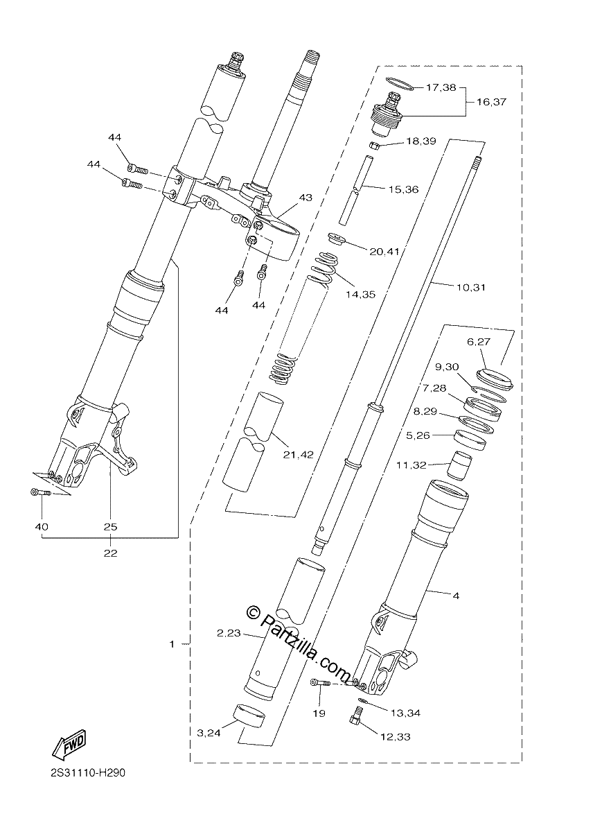 Diagrama de FRONT FORK