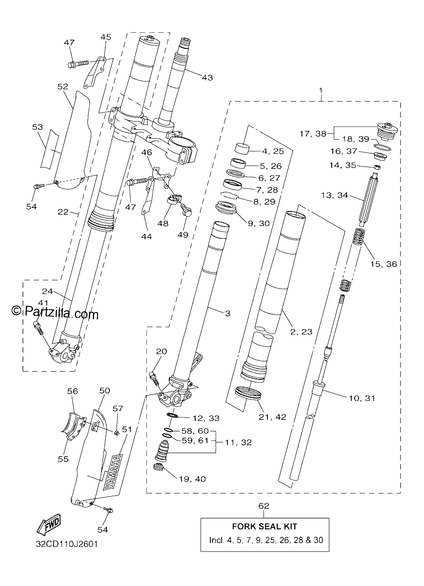 Diagrama de FRONT FORK