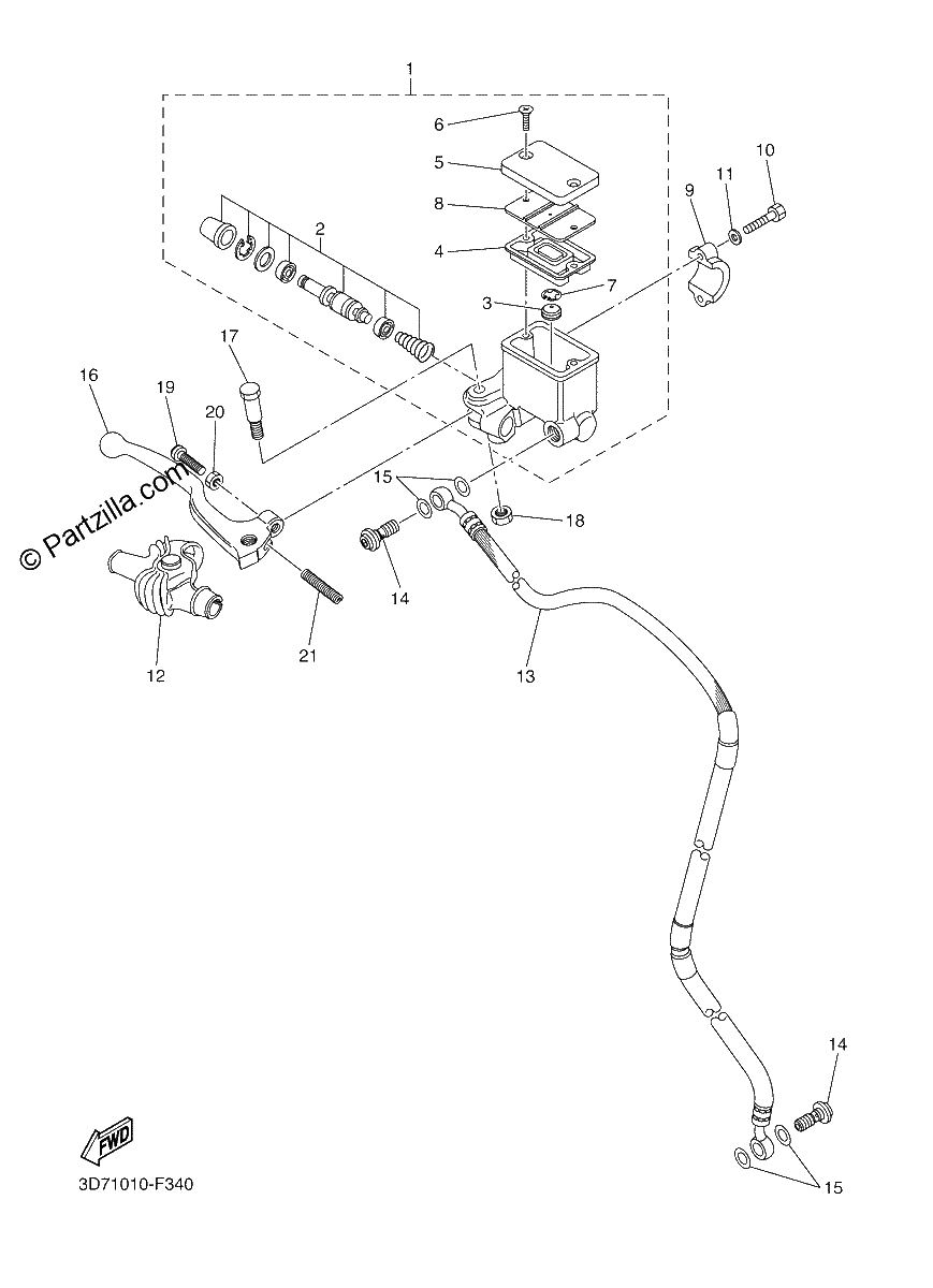 Diagrama de FRONT MASTER CYLINDER