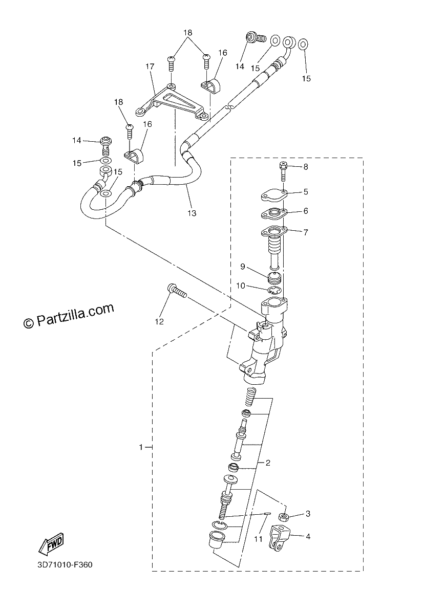 Diagrama de REAR MASTER CYLINDER