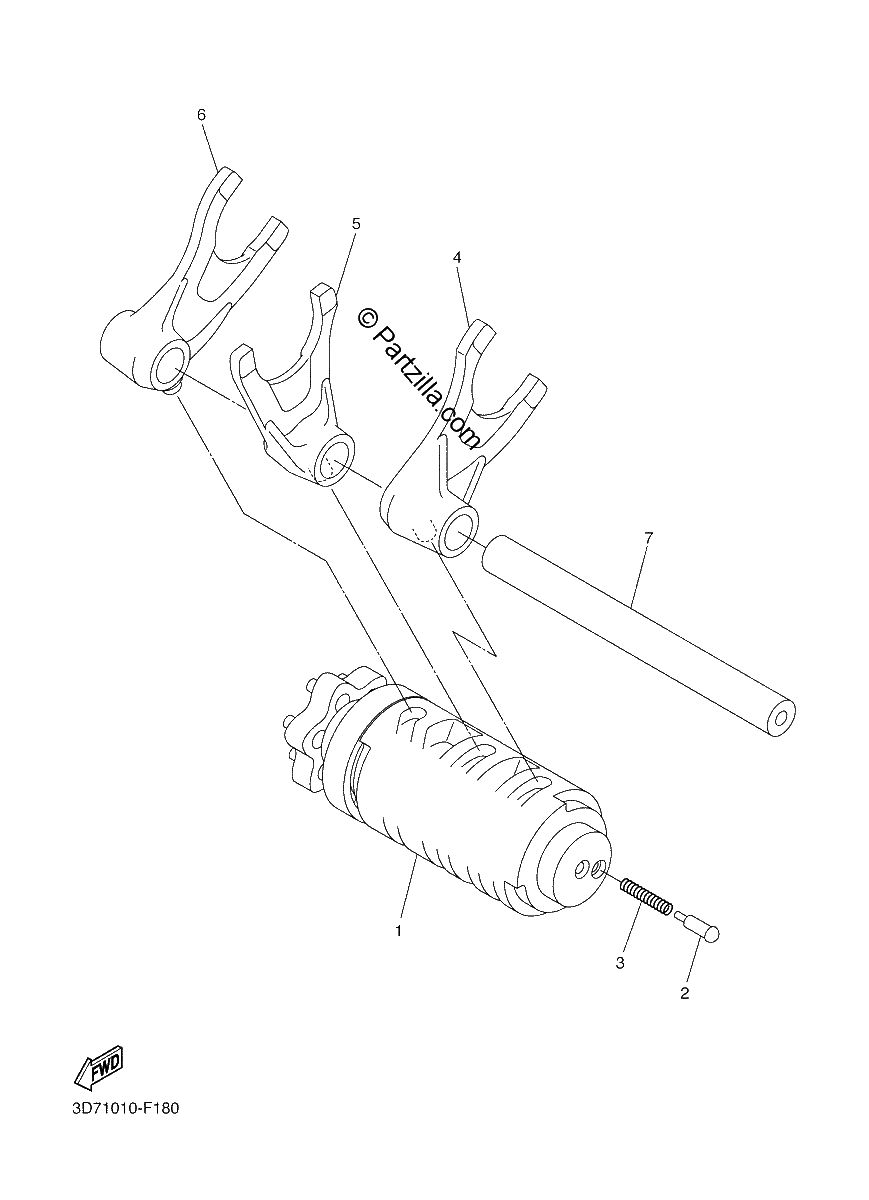 Diagrama de SHIFT CAM FORK