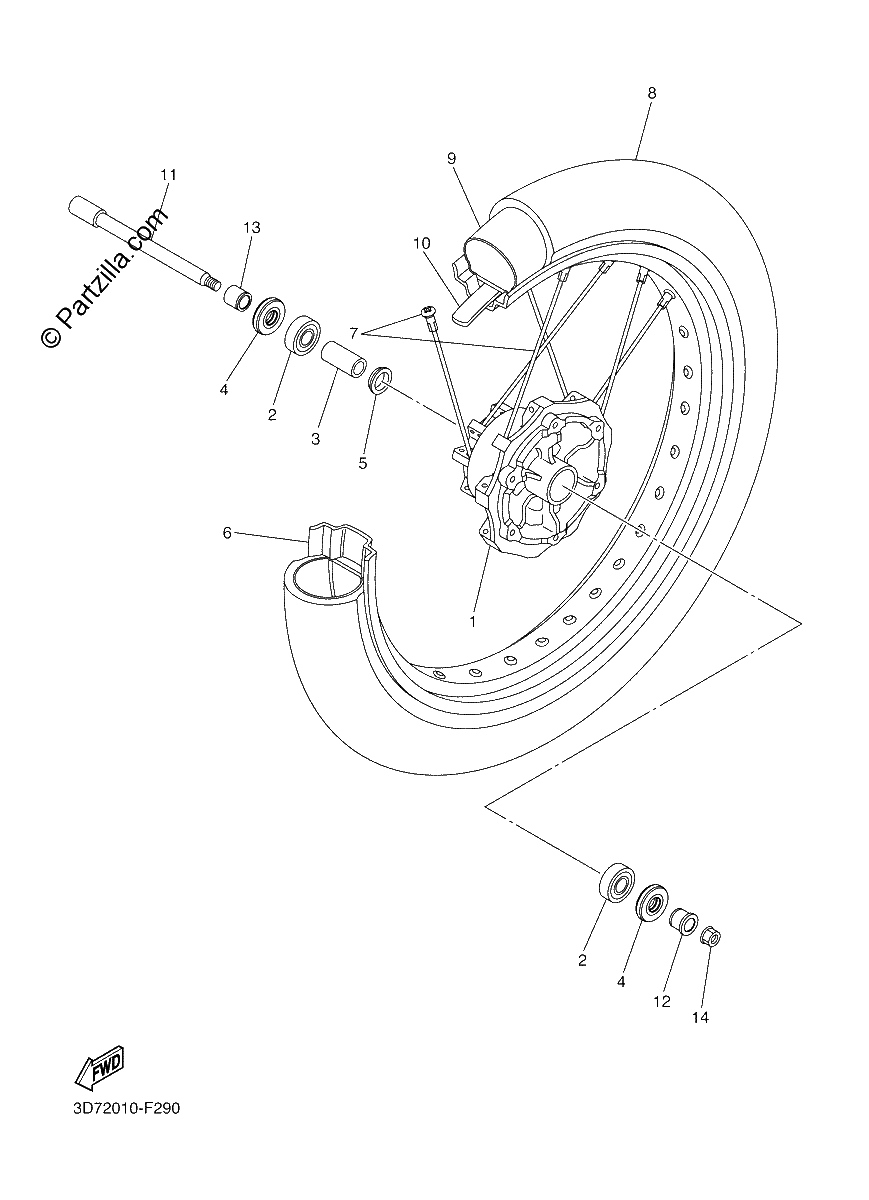 Diagrama de FRONT WHEEL