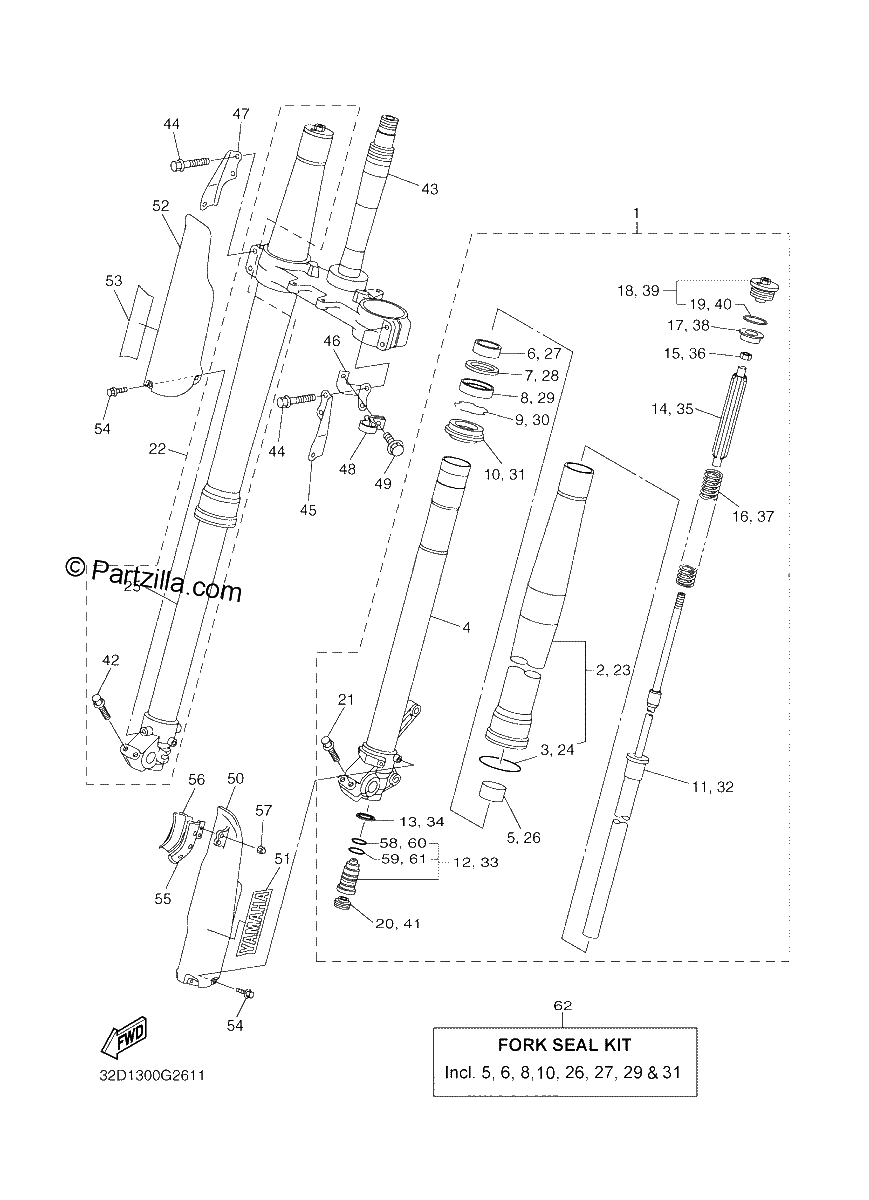 Diagrama de FRONT FORK