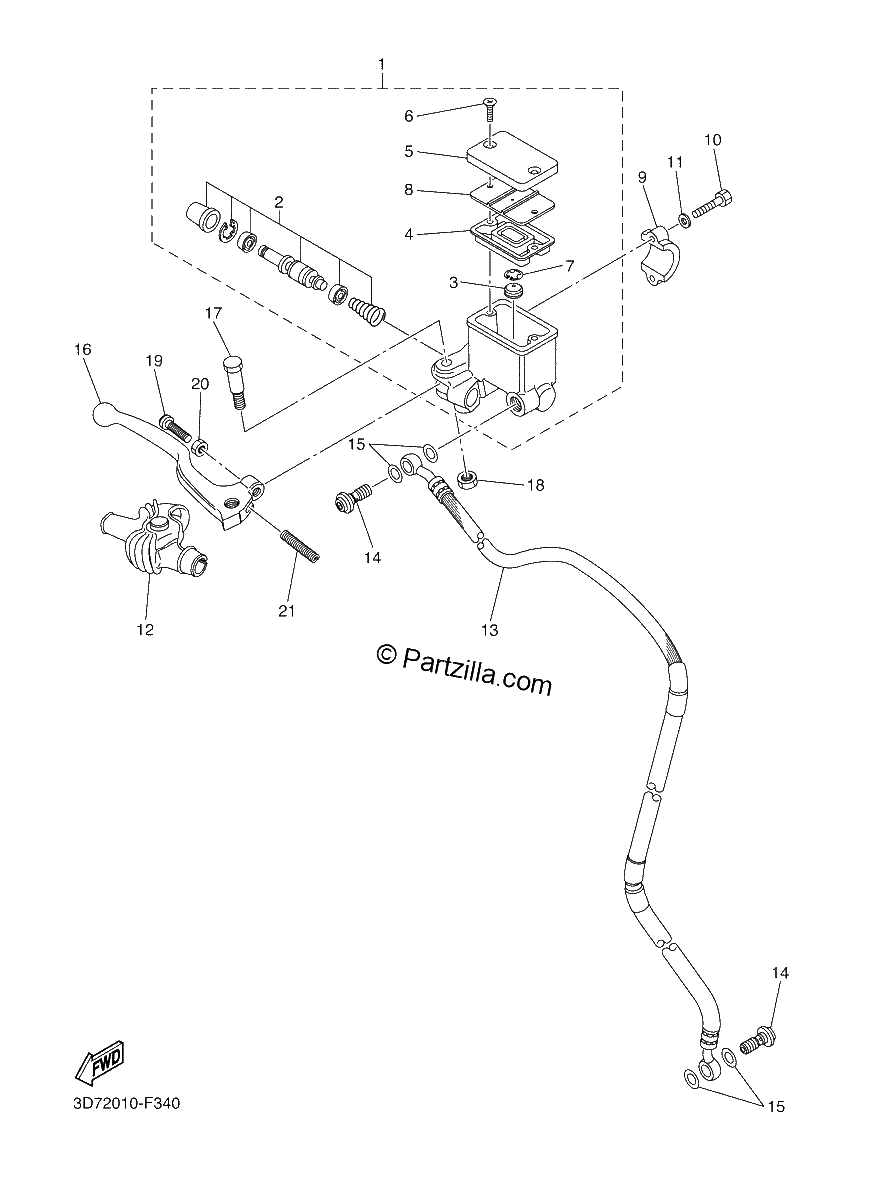 Diagrama de FRONT MASTER CYLINDER