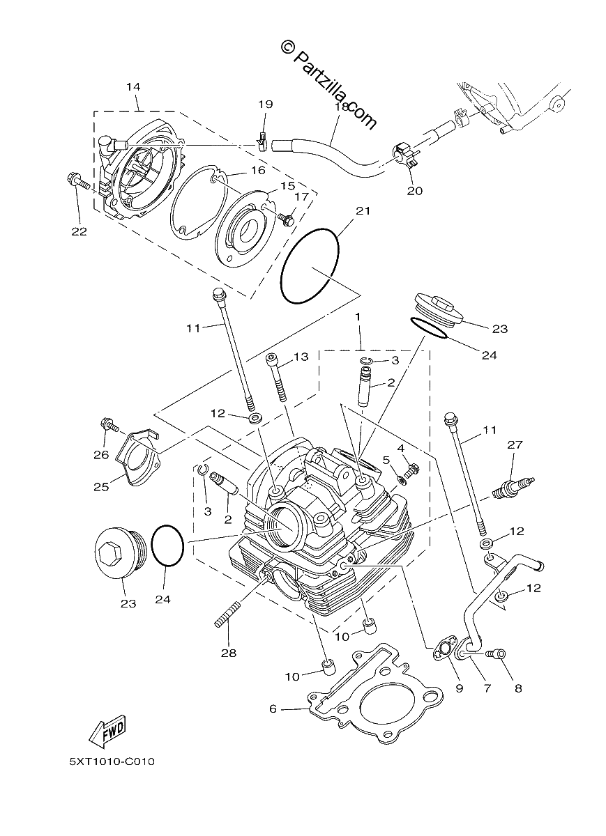 Diagrama de CYLINDER HEAD