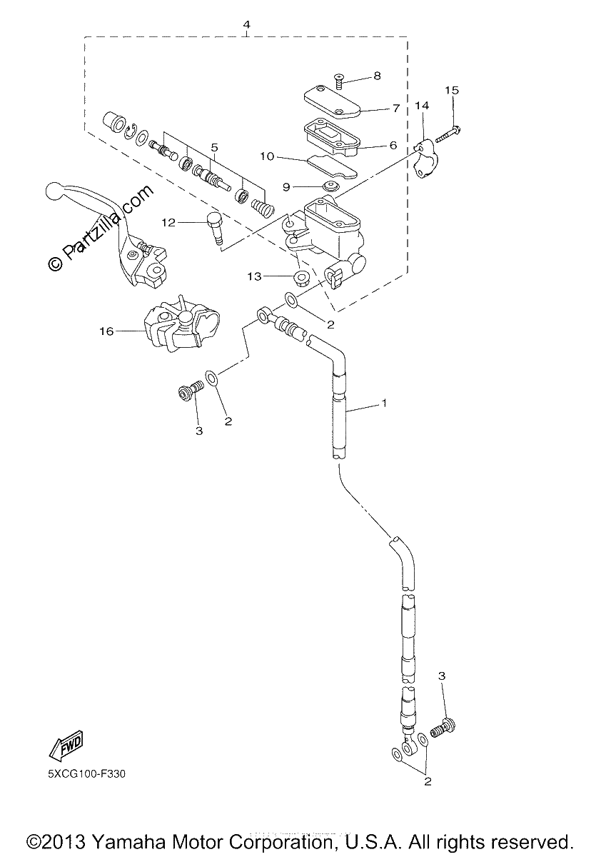 Diagrama de FRONT MASTER CYLINDER