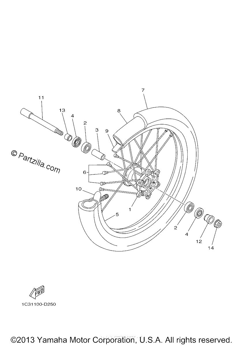 Diagrama de FRONT WHEEL
