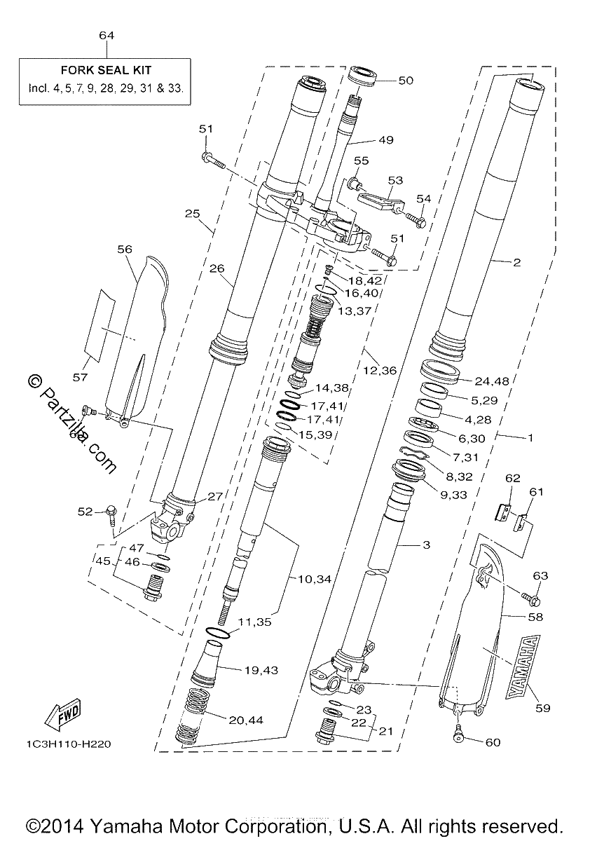 Diagrama de FRONT FORK
