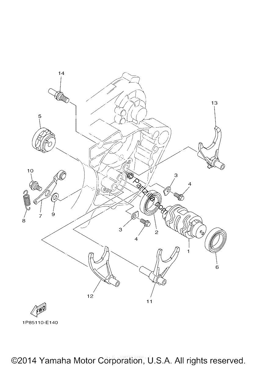 Diagrama de SHIFT CAM FORK