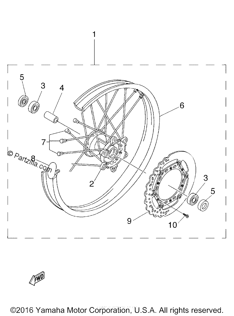 Diagrama de FRONT WHEEL KIT