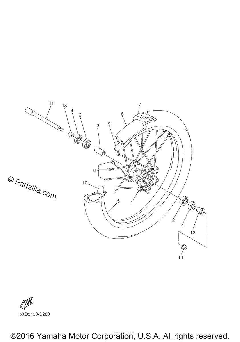 Diagrama de FRONT WHEEL