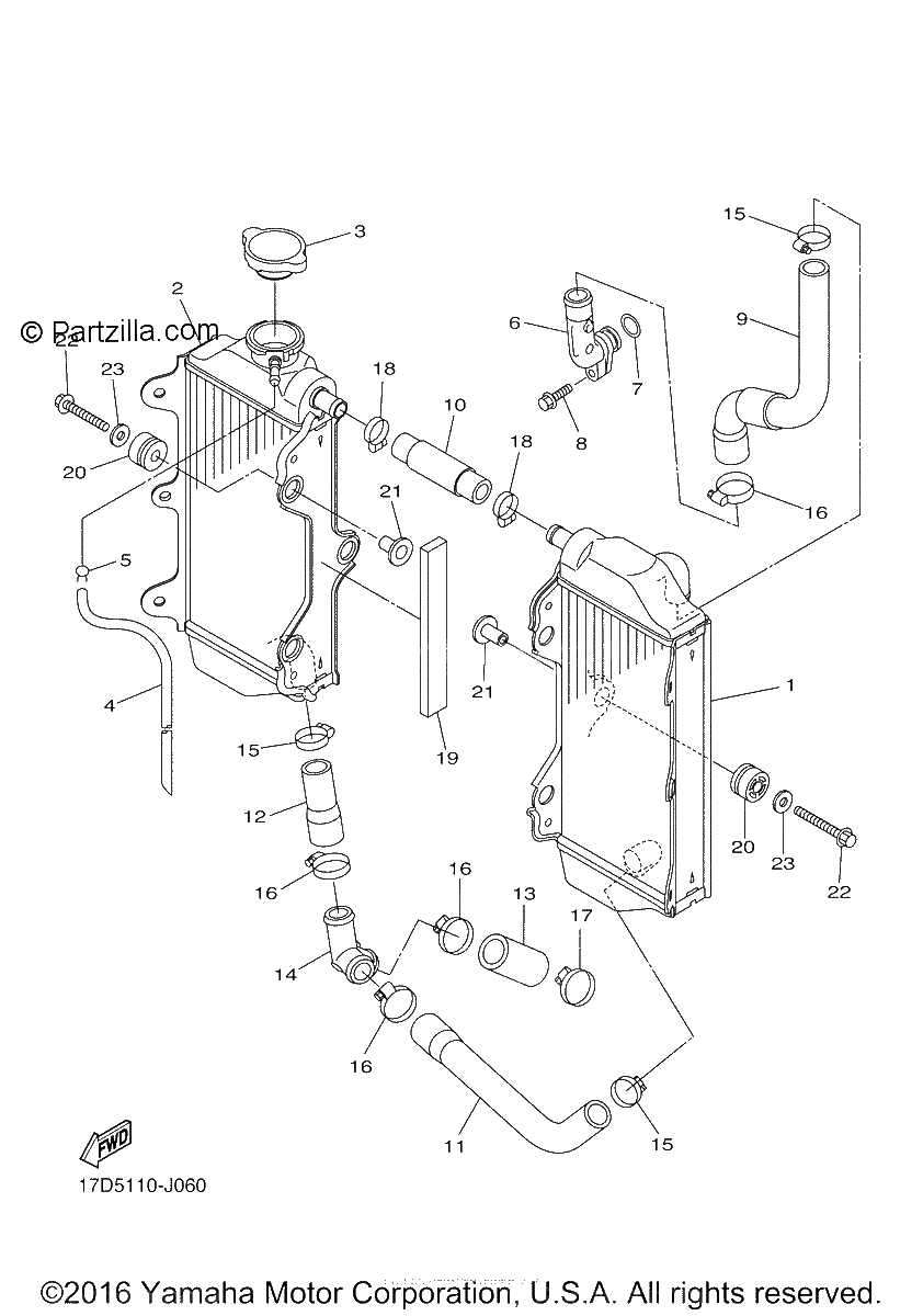 Diagrama de RADIATOR HOSE
