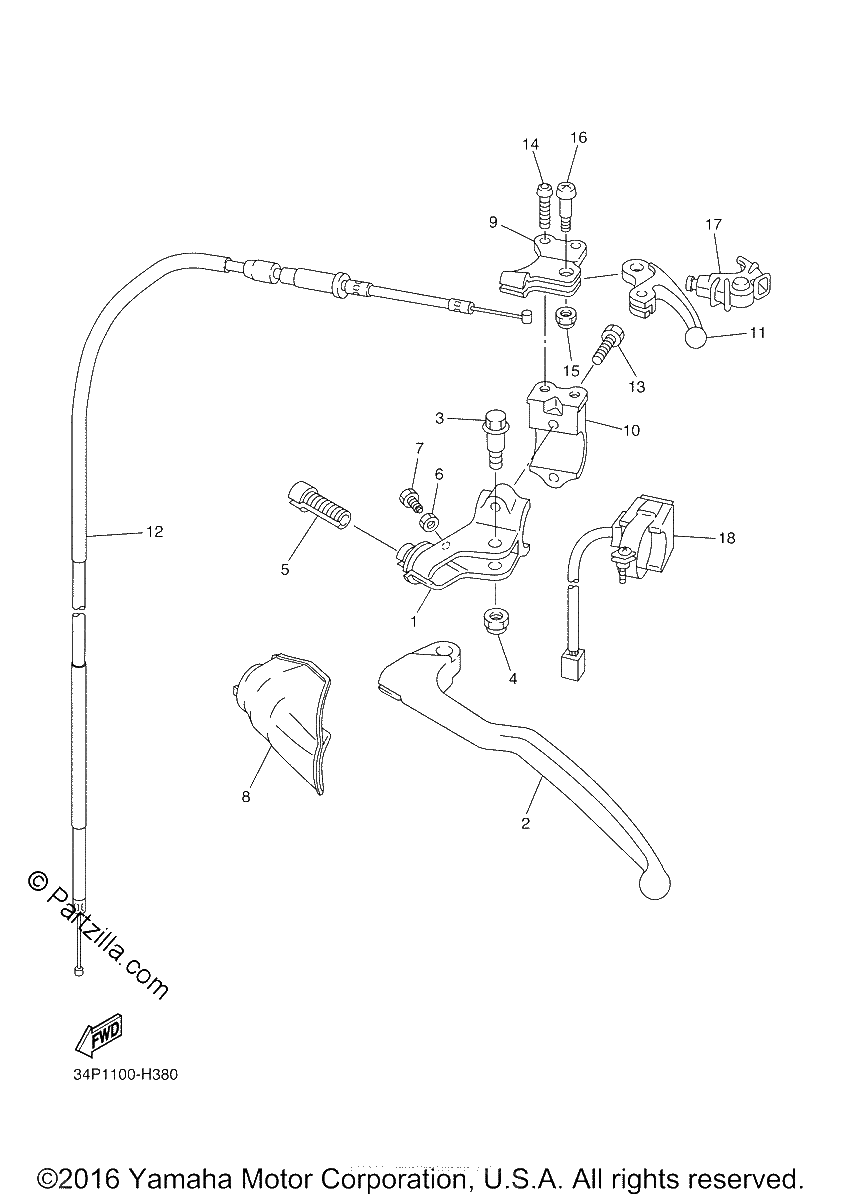 Diagrama de HANDLE SWITCH LEVER