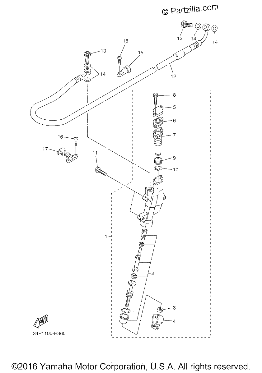 Diagrama de REAR MASTER CYLINDER