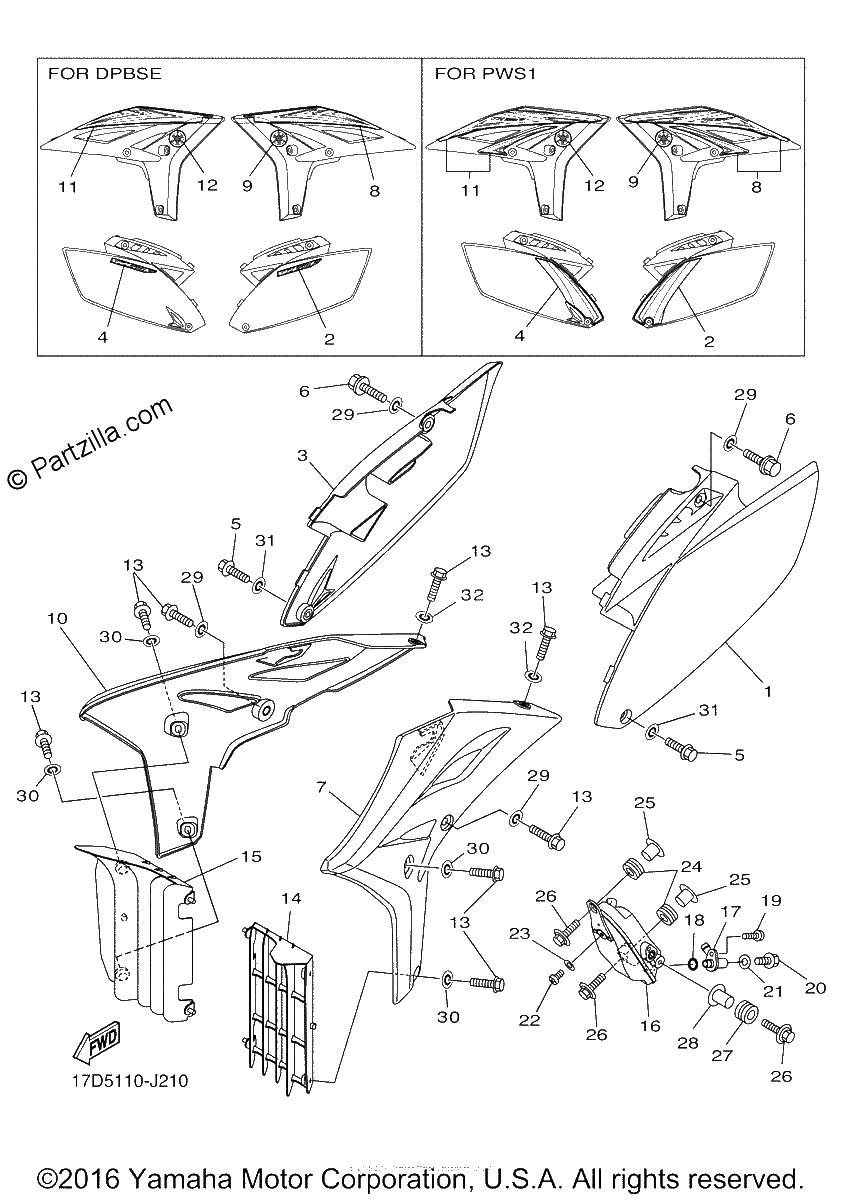 Diagrama de SIDE COVER OIL TANK