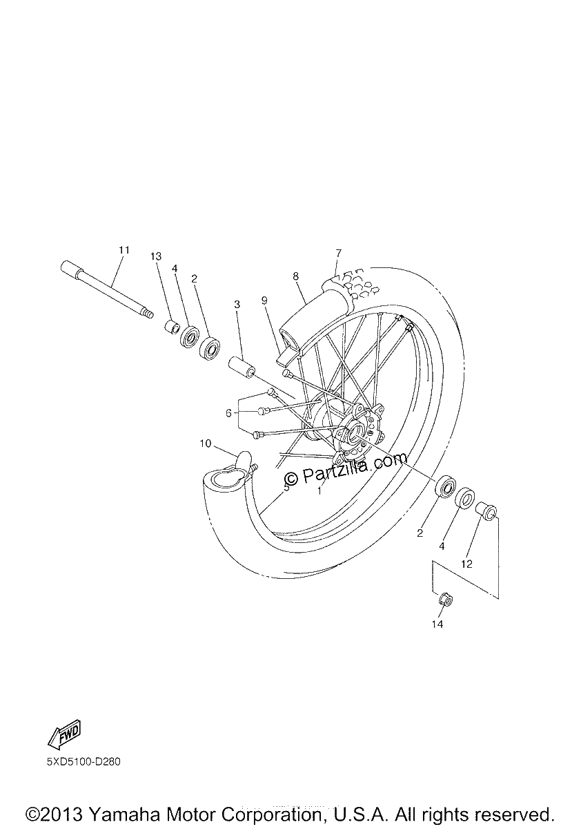 Diagrama de FRONT WHEEL