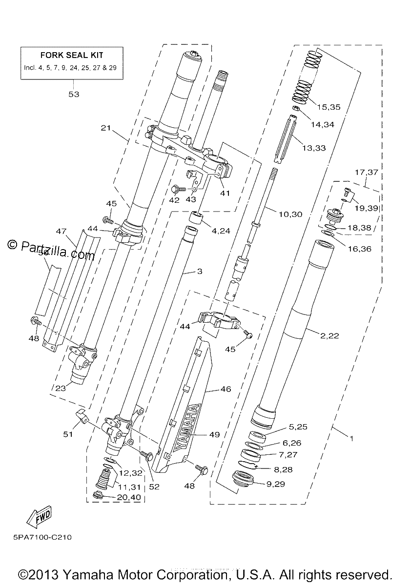 Diagrama de FRONT FORK