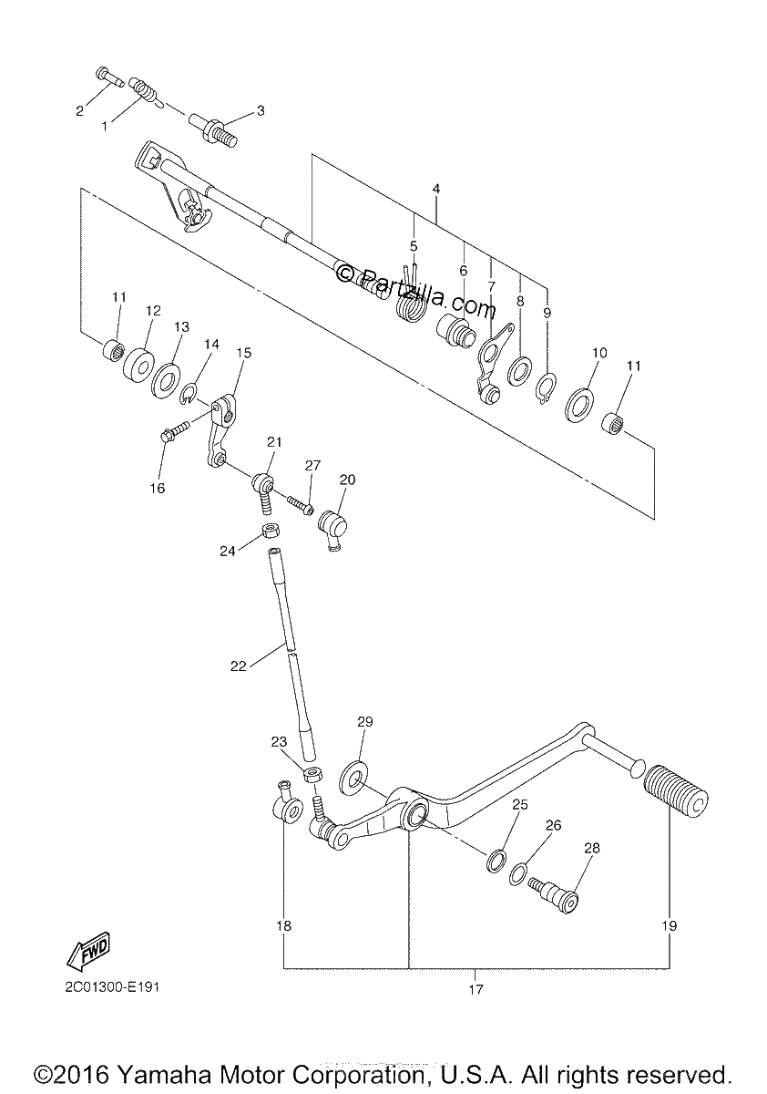 Diagrama de SHIFT SHAFT