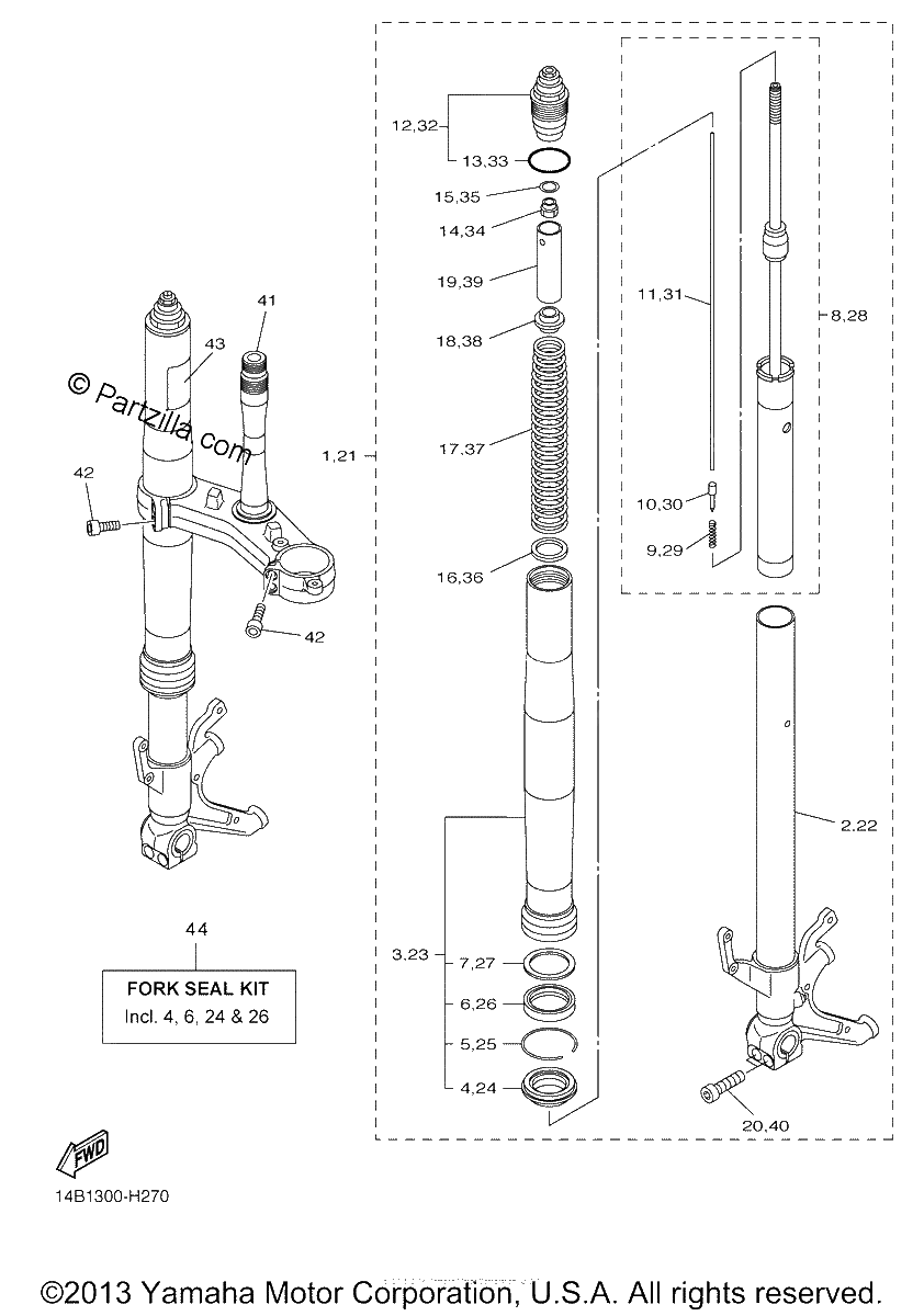 Diagrama de FRONT FORK