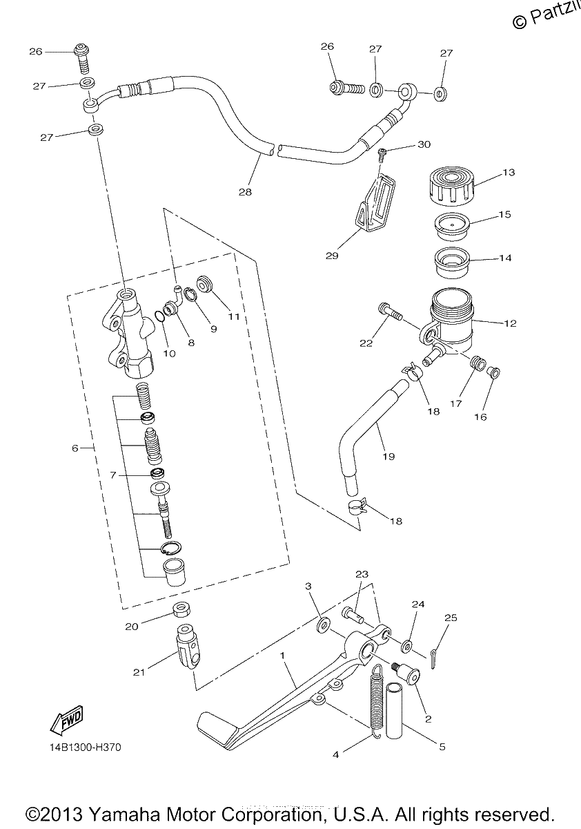 Diagrama de REAR MASTER CYLINDER