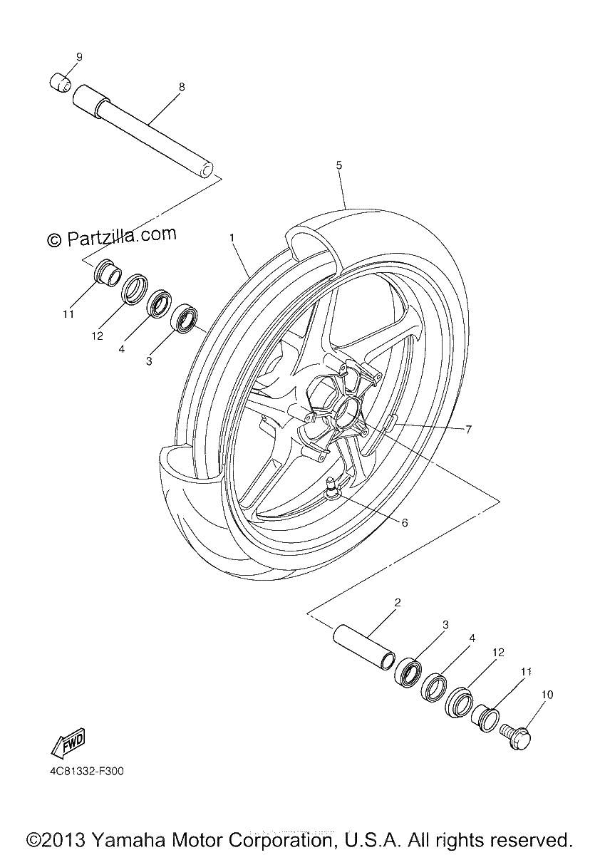 Diagrama de FRONT WHEEL