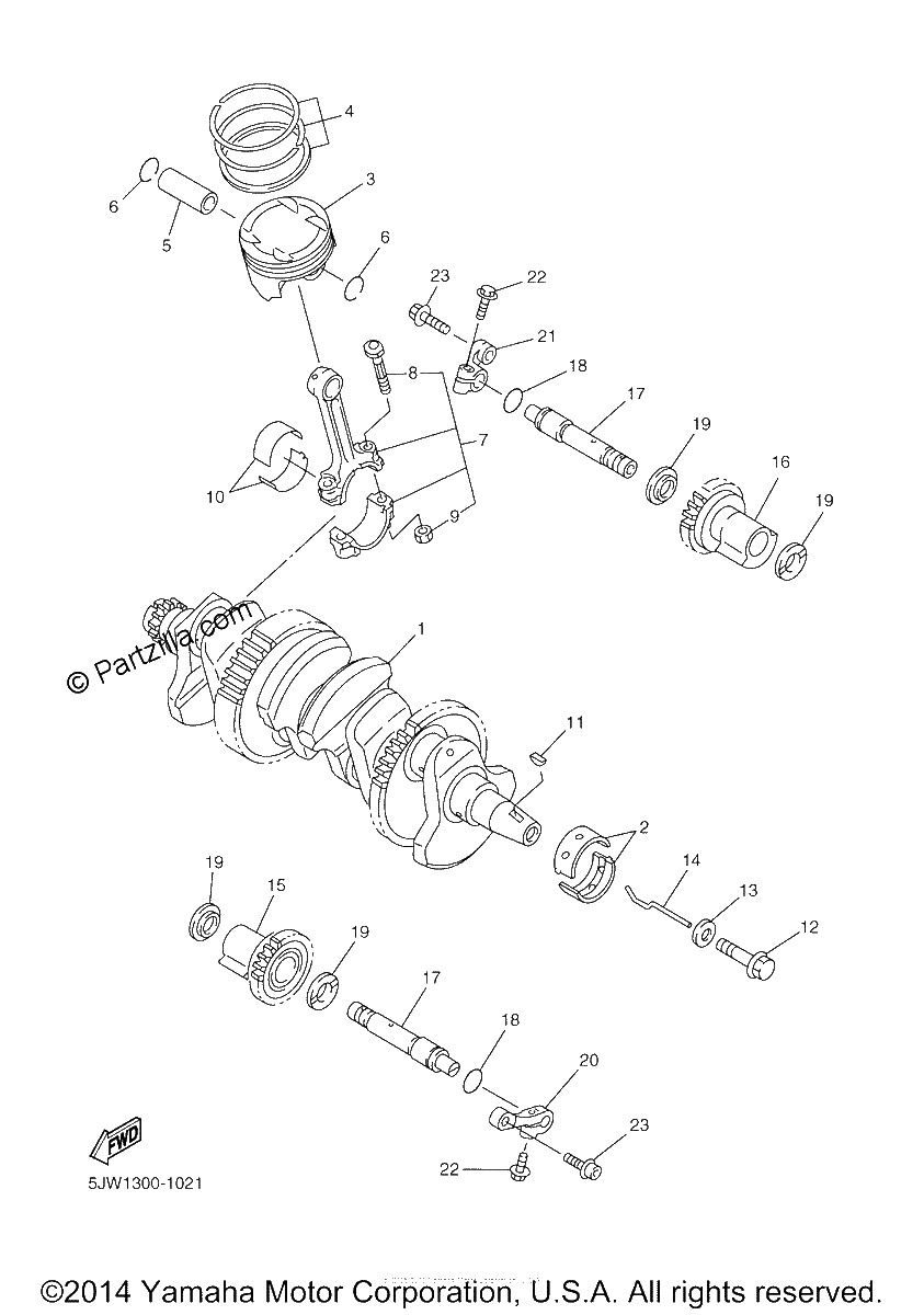 Diagrama de CRANKSHAFT PISTON