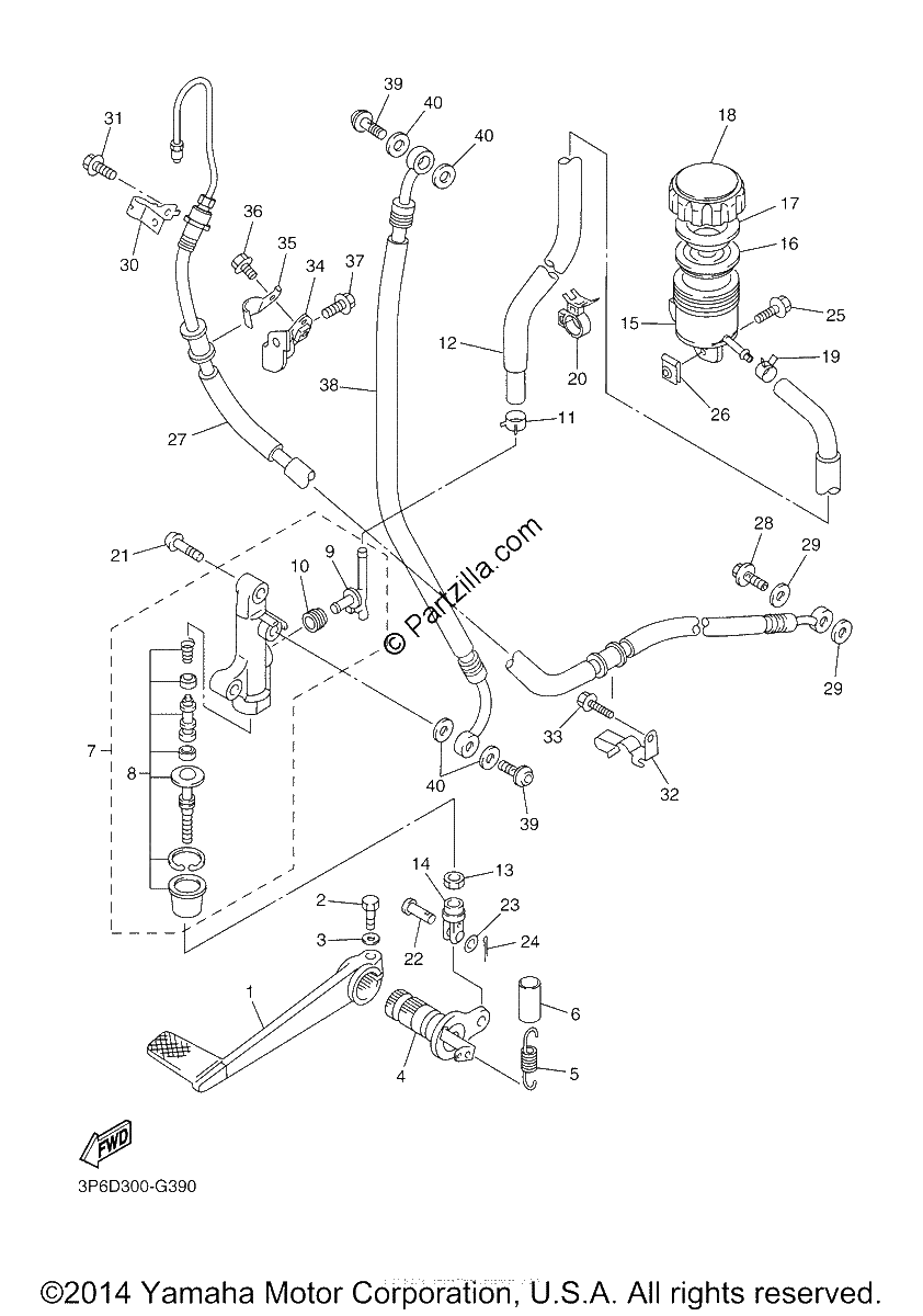 Diagrama de REAR MASTER CYLINDER