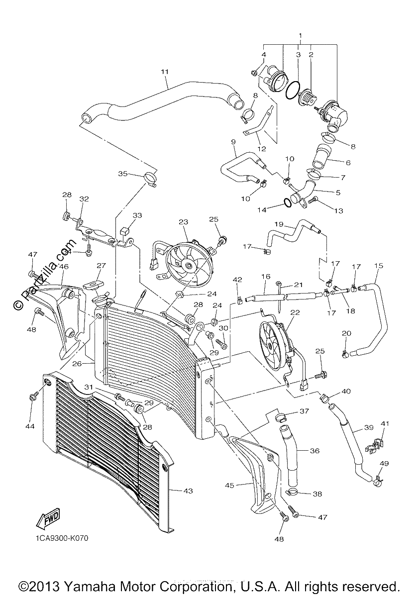 Diagrama de RADIATOR HOSE