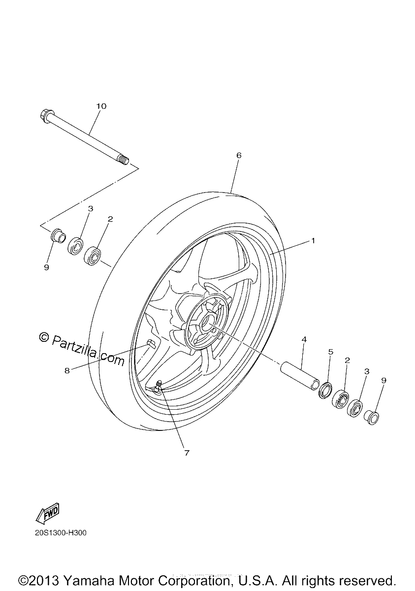 Diagrama de FRONT WHEEL