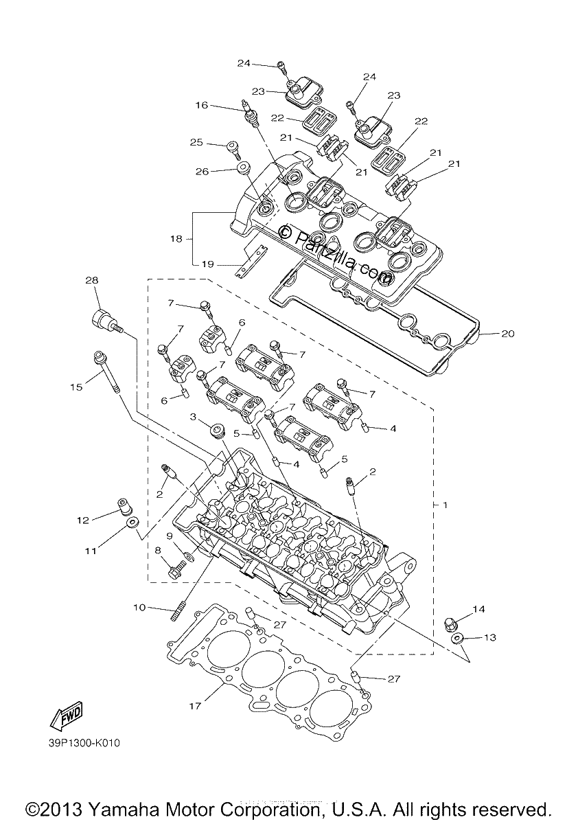 Diagrama de CYLINDER HEAD
