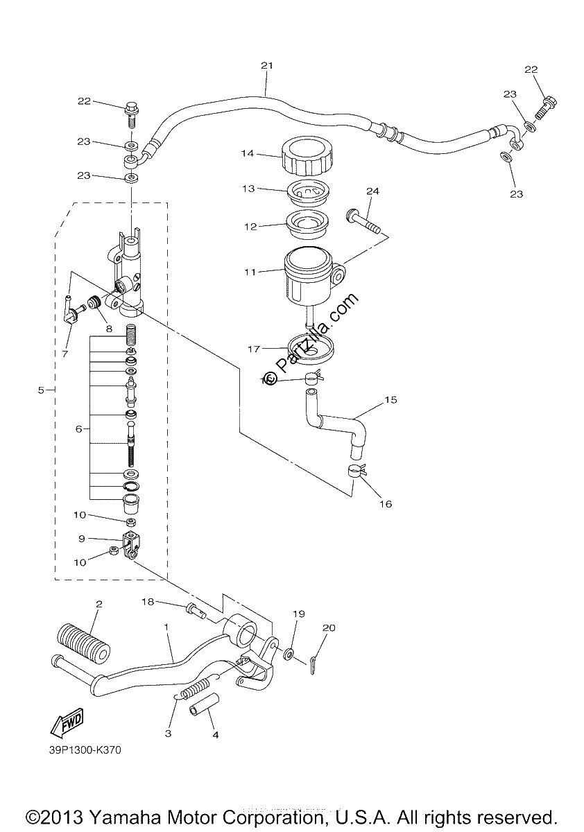 Diagrama de REAR MASTER CYLINDER