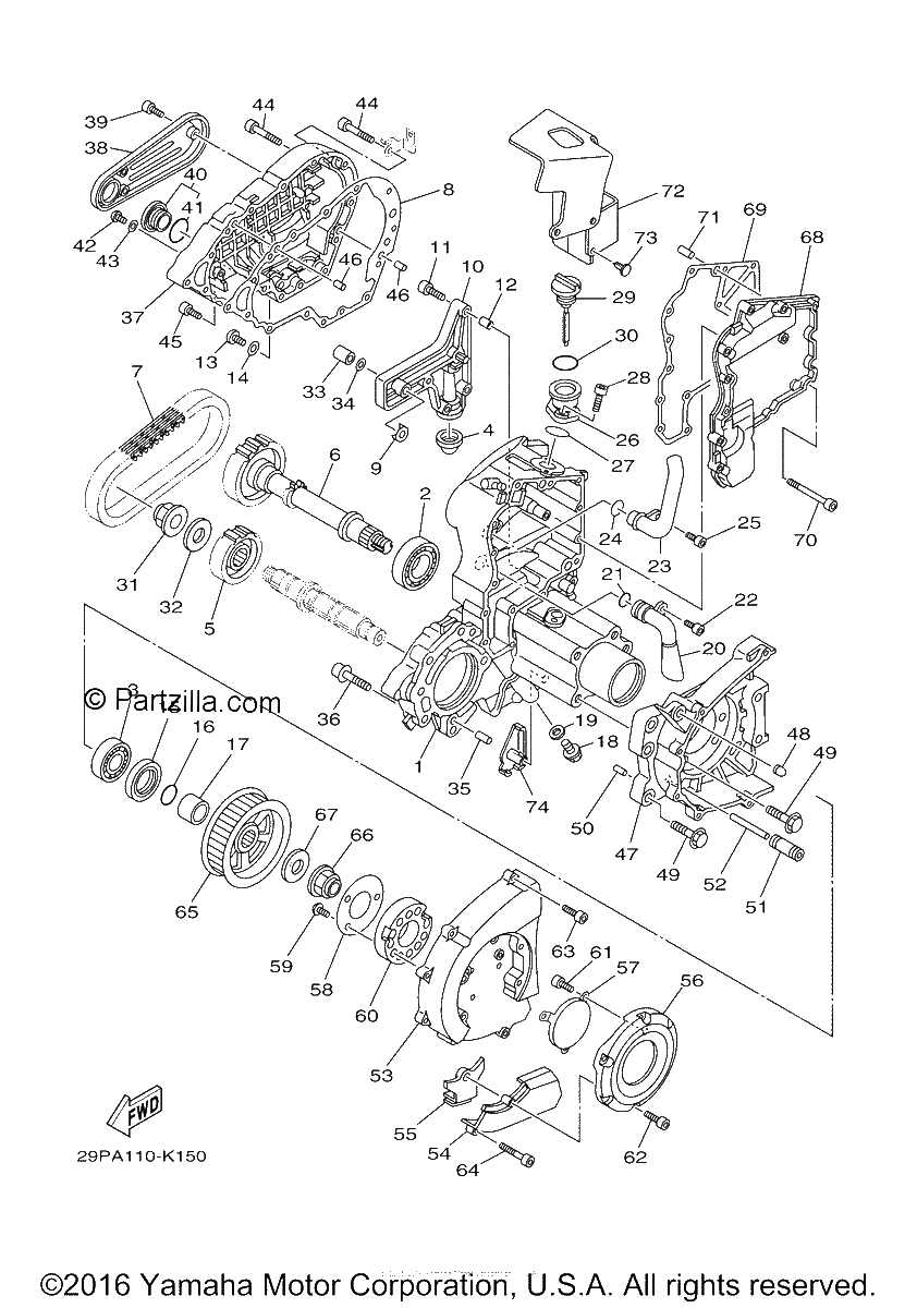 Diagrama de MIDDLE DRIVE GEAR