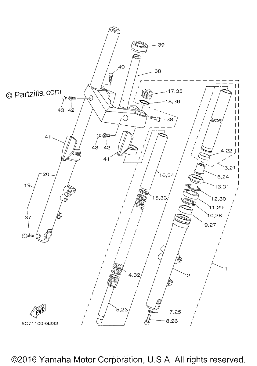 Diagrama de FRONT FORK